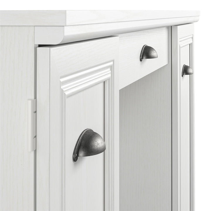Delaney's functional and stylish computer desk with pedestals -  White - N/A