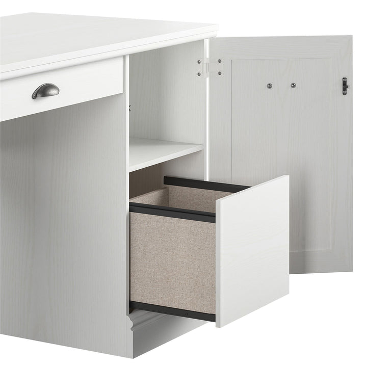 Office furniture with filing feature by Delaney -  White - N/A