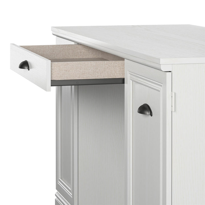 Comprehensive work desk with filing solution by Delaney -  White - N/A