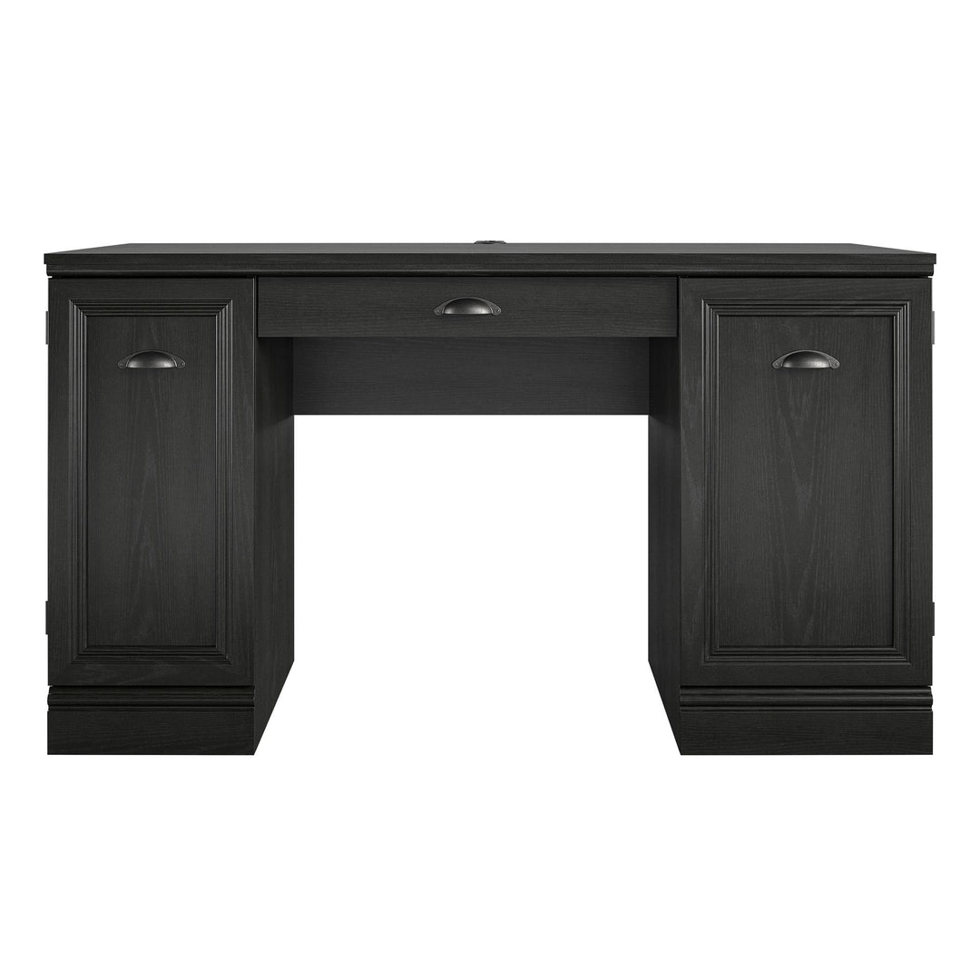 Delaney brand desk with dedicated filing storage -  Black Oak - N/A