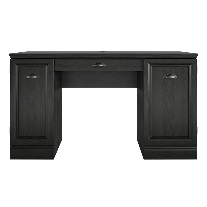 Delaney brand desk with dedicated filing storage -  Black Oak - N/A