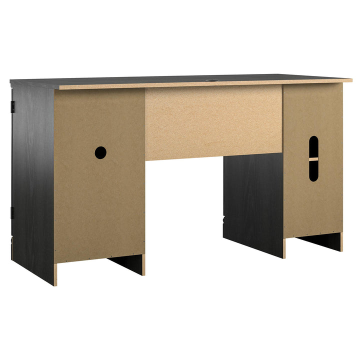 Delaney desk with dual pedestal and filing drawer -  Black Oak - N/A