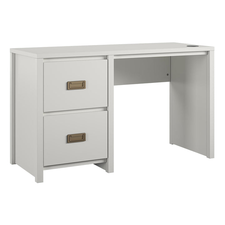 Stylish workspace solution with pedestal desk -  White