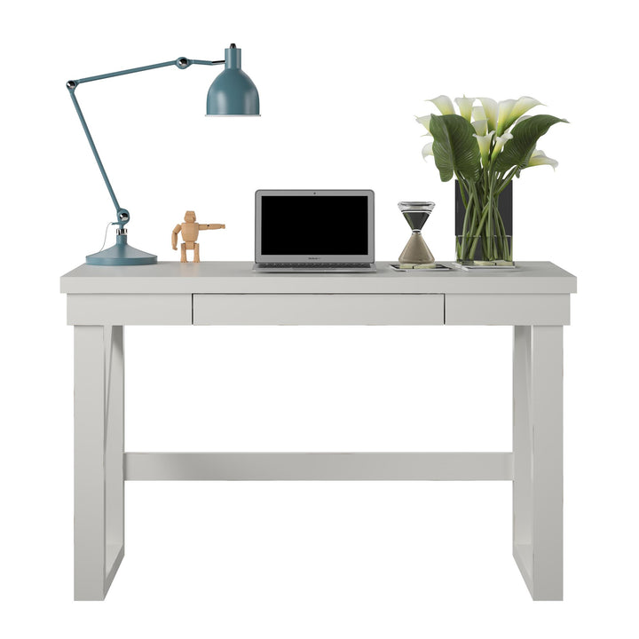 Crestwood Computer Desk with 1 Storage Drawer  -  White