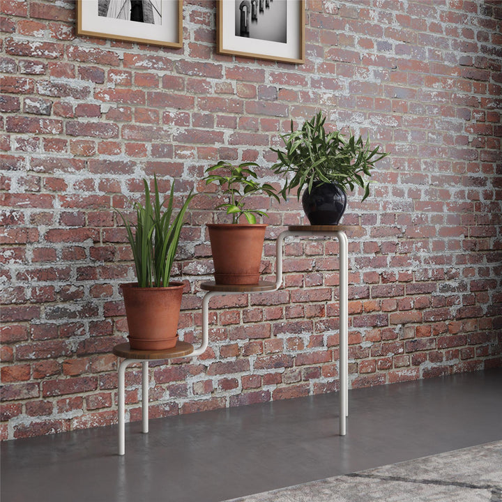 Stylish Webster stand for greenery -  Florence Walnut