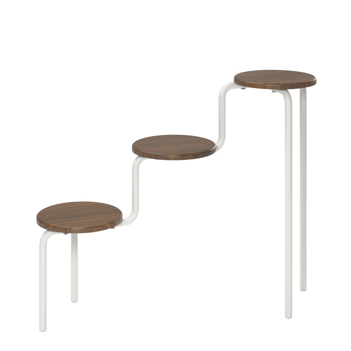 Contemporary plant holder Webster style -  Florence Walnut