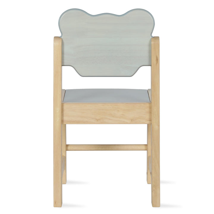 Solid Wood Two Tone Bear Chairs for Kids, Set of 2 - Natural