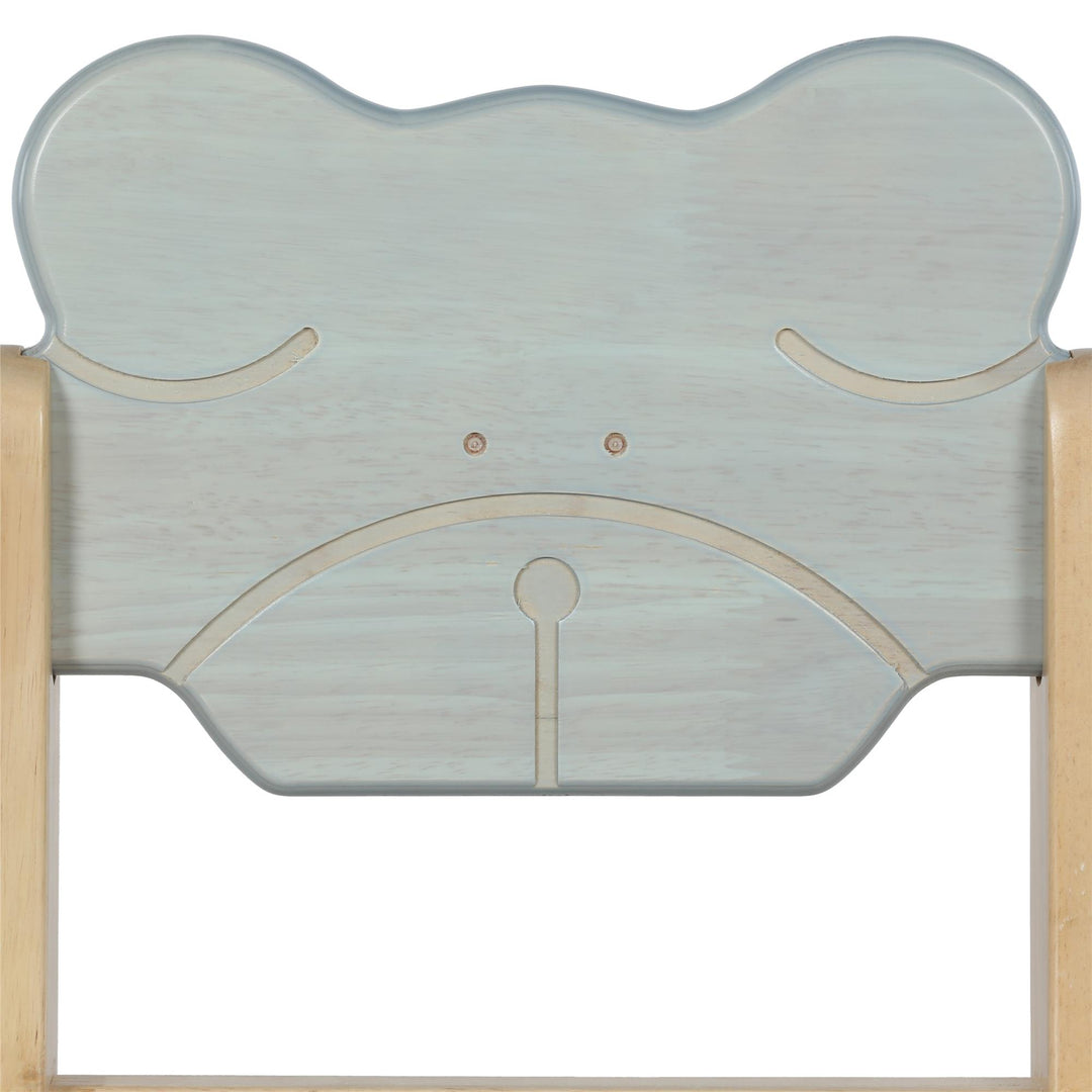 Solid Wood Two Tone Bear Chairs for Kids, Set of 2 - Natural