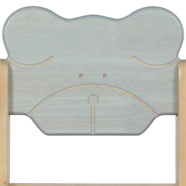 Solid Wood Two Tone Bear Chairs for Kids, Set of 2 - Natural