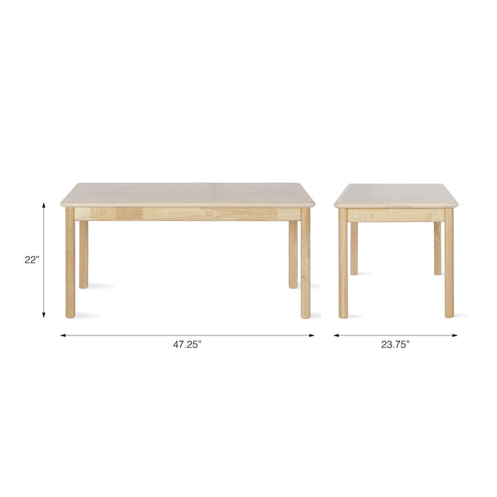 Bear themed table for kids -  Natural