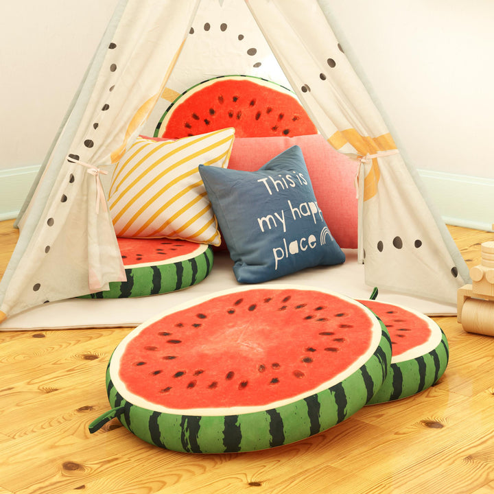 Watermelon Floor Cushions - Red