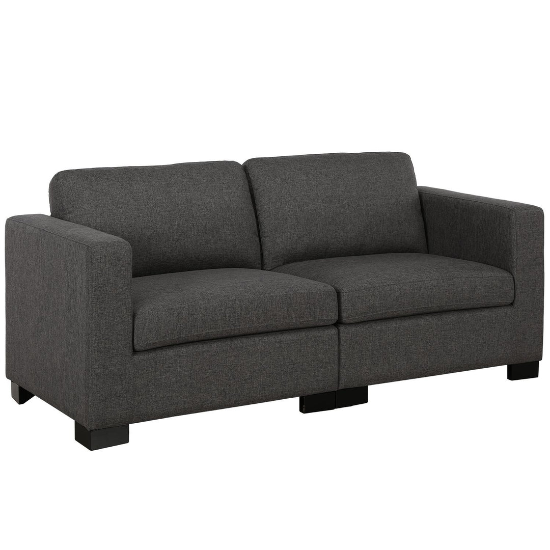 Crawford Linen Upholstered Modular Sofa - Gray