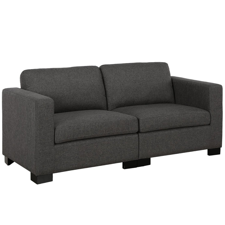 Crawford Linen Upholstered Modular Sofa - Gray