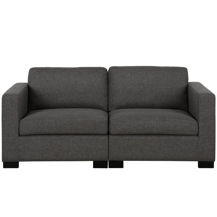 Crawford Linen Upholstered Modular Sofa - Gray