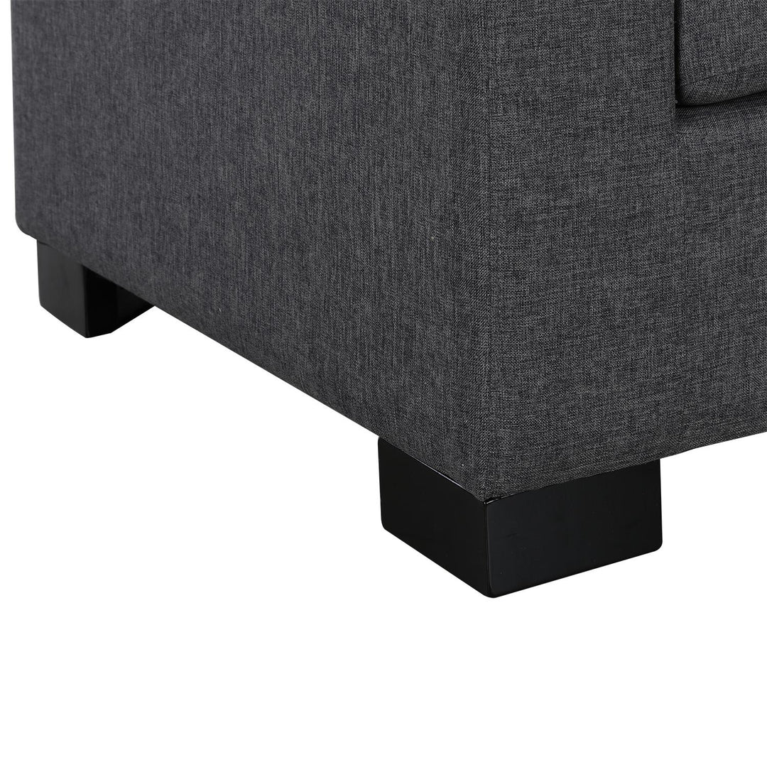 Crawford Linen Upholstered Modular Sofa - Gray