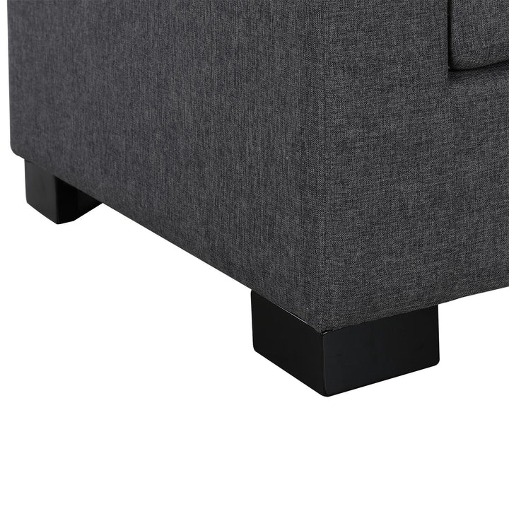Crawford Linen Upholstered Modular Sofa - Gray