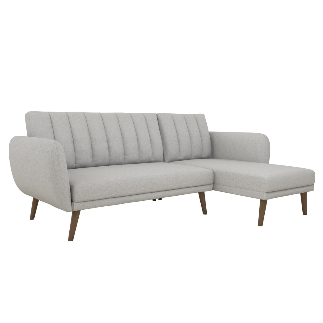 Modern and Stylish Futon Sofa for Living Room -  Light Gray