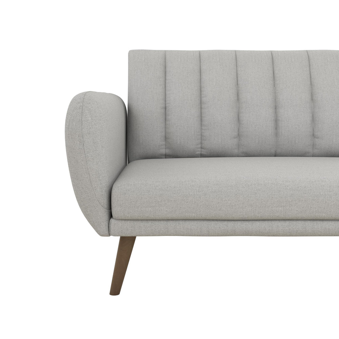 Functional and Organized Brittany Futon Sofa -  Light Gray