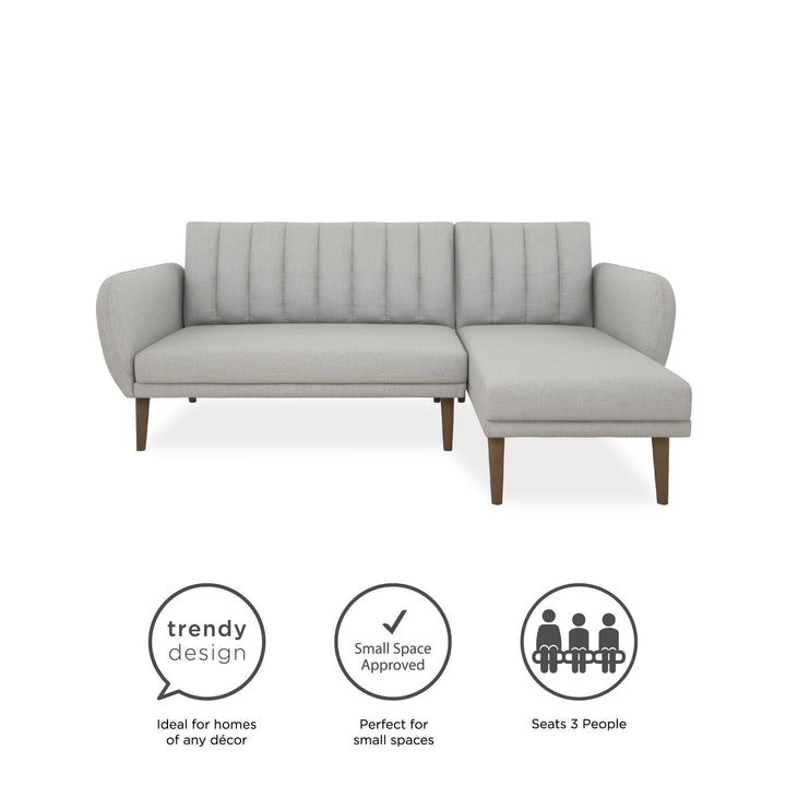 Stylish and Durable Sectional Sofa for Living Room -  Light Gray