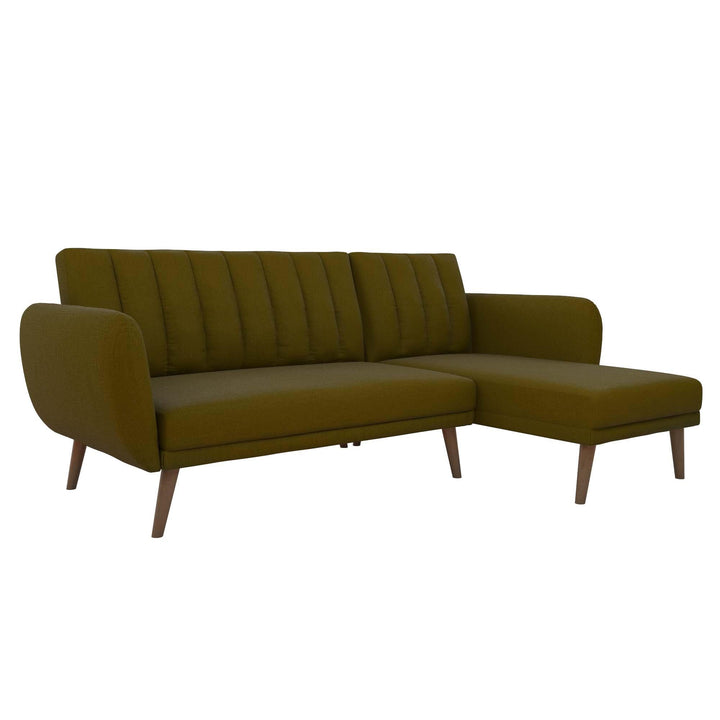 Easy to Clean and Assemble Brittany Futon Sofa -  Green
