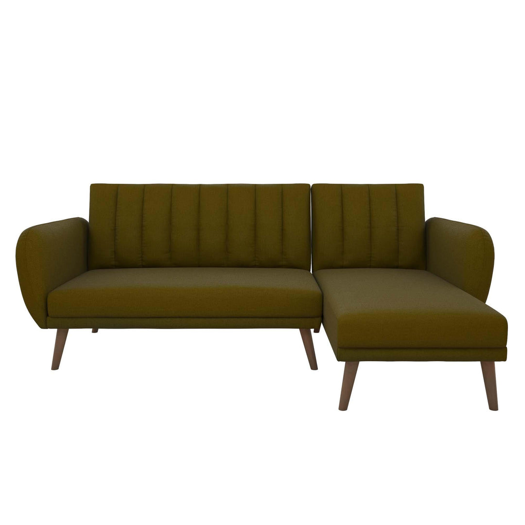 Comfortable and Stylish Sectional Futon Sofa for Modern Living Room -  Green