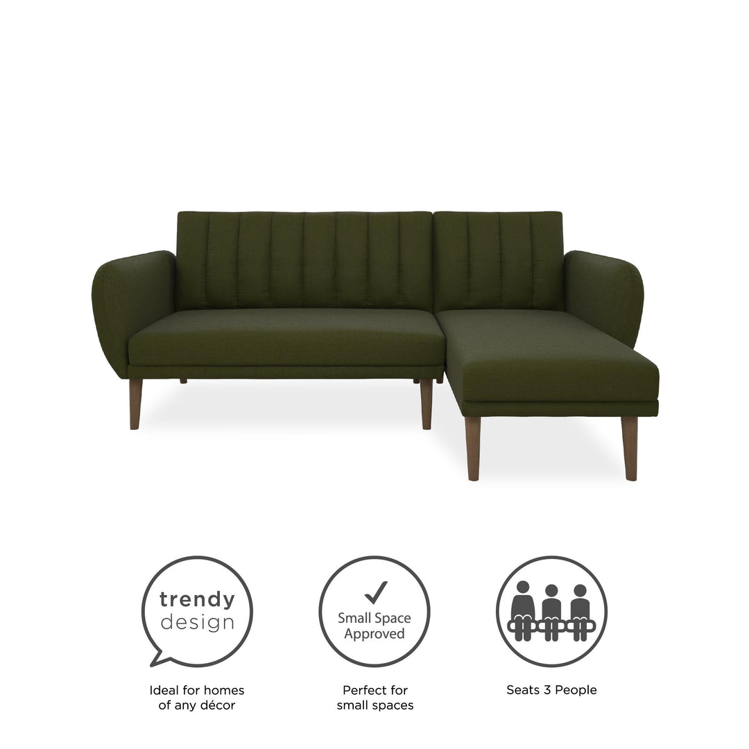 Modern and Stylish Futon Sofa for Living Room -  Green