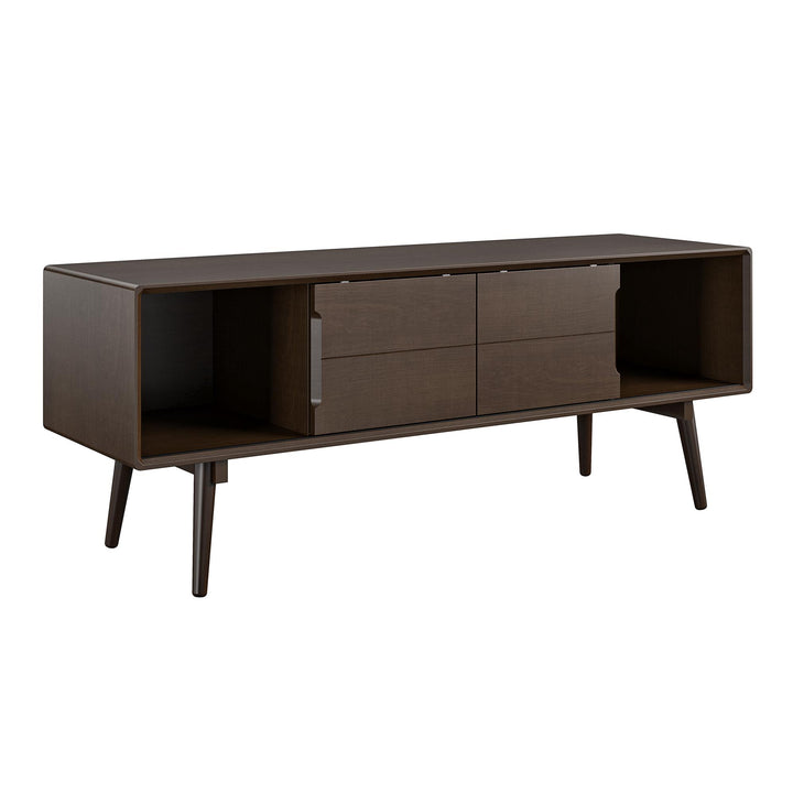 Stylish entertainment center Brittany style -  Florence Walnut