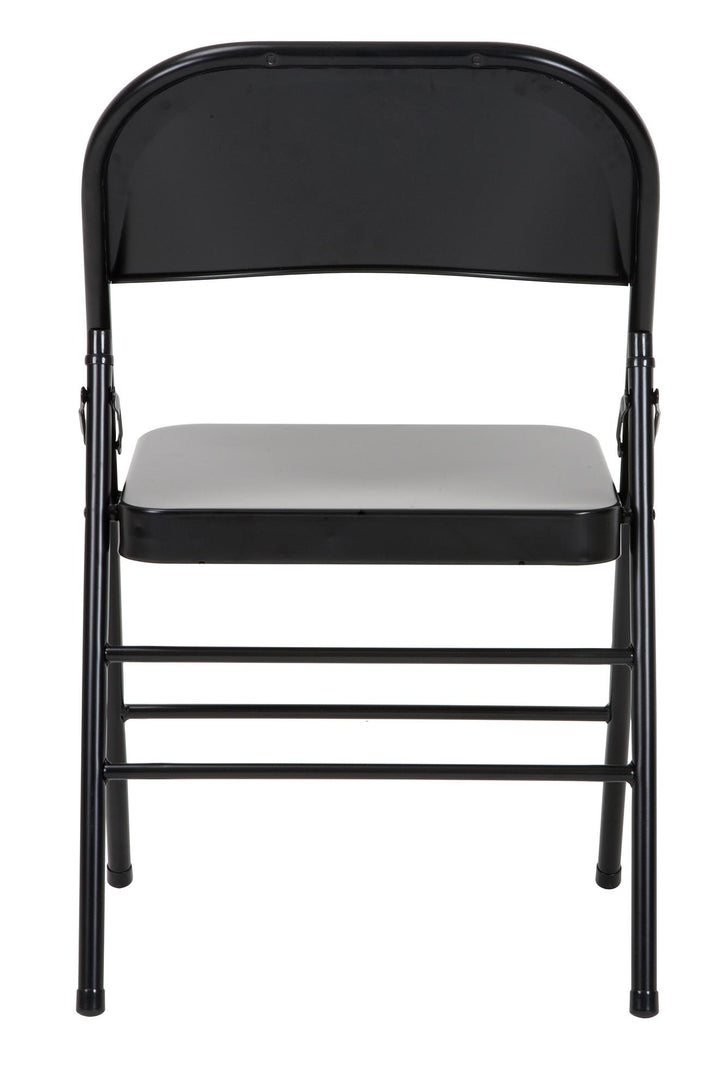 XL All-Steel Commercial Folding Chair, 300 lb. Weight Rating, Triple Brace, 4-Pack - Black - 4-Pack