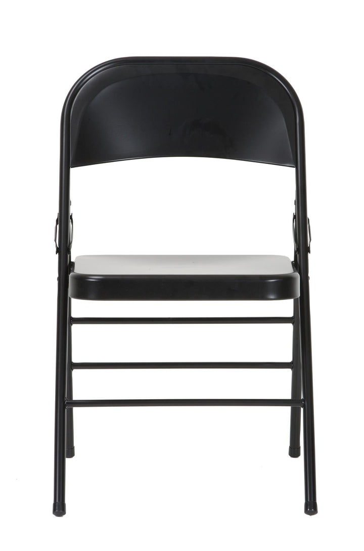 XL All-Steel Commercial Folding Chair, 300 lb. Weight Rating, Triple Brace, 4-Pack - Black - 4-Pack
