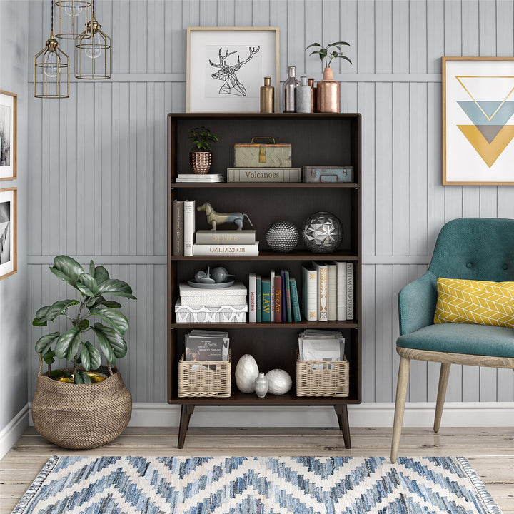Brittany book storage for modern homes -  Florence Walnut