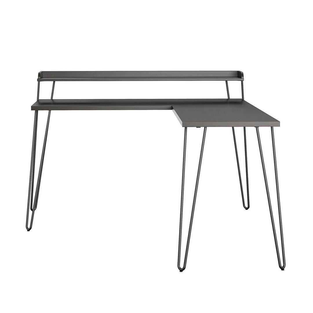 Modern Haven Retro Computer L Desk -  Espresso