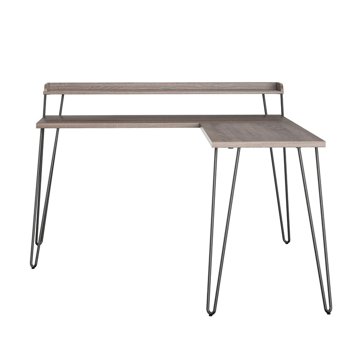 Stylish Haven Retro L Desk for Office -  Navy