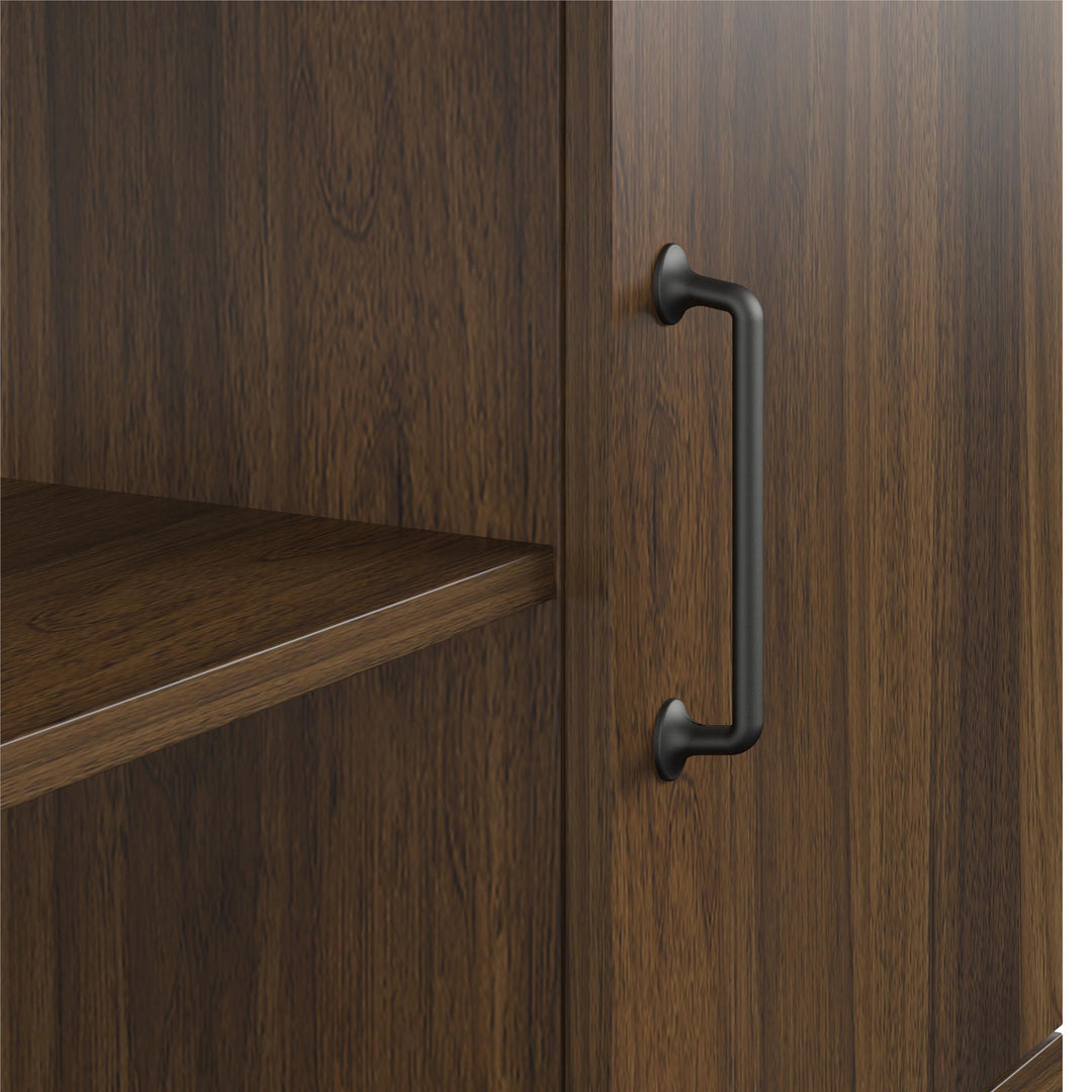 Hairpin legged bookcase with open storage by Haven -  Florence Walnut