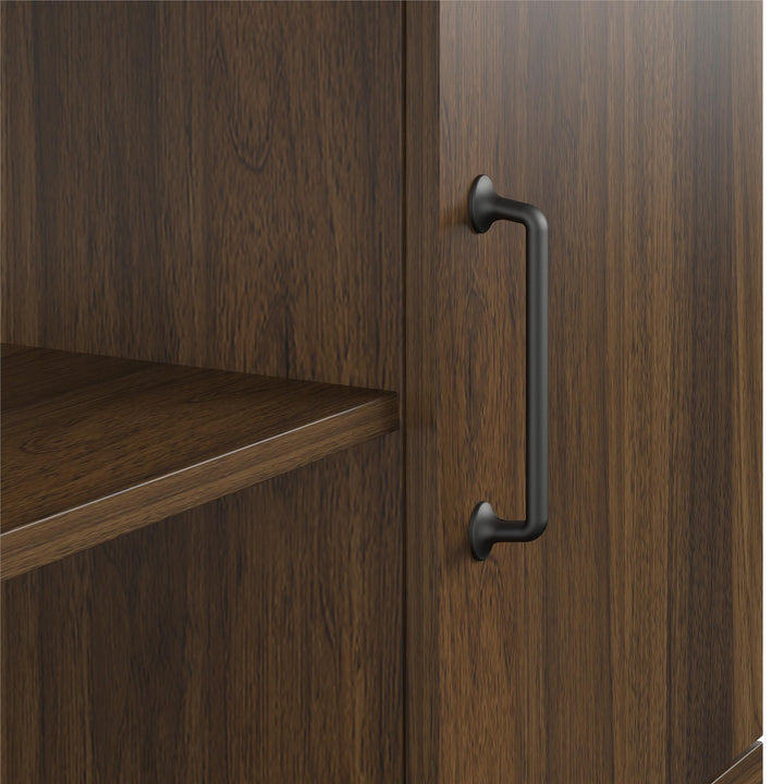 Hairpin legged bookcase with open storage by Haven -  Florence Walnut
