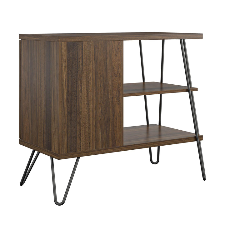 Elegant book storage with closed compartments by Haven Retro -  Florence Walnut