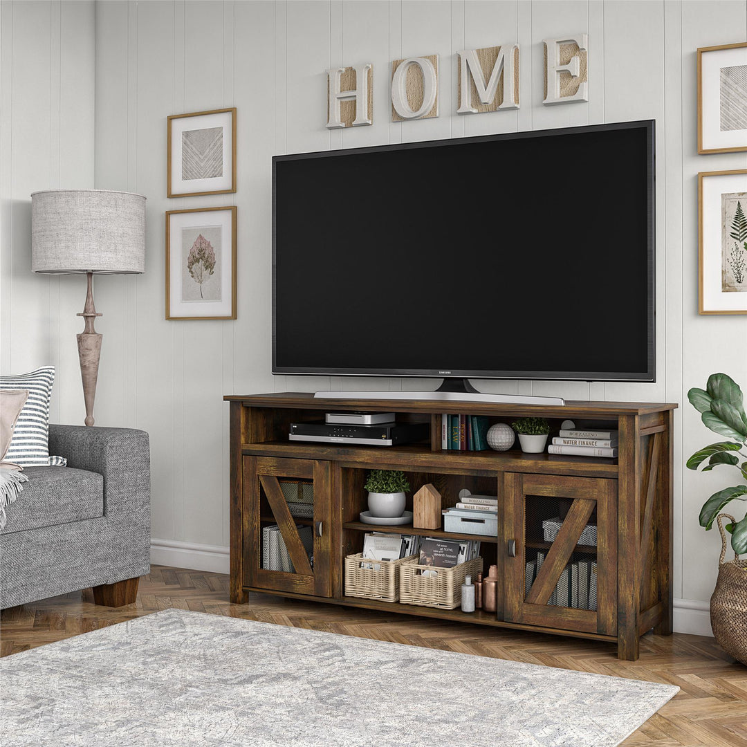 TV Stand with Ample Storage Space - Rustic
