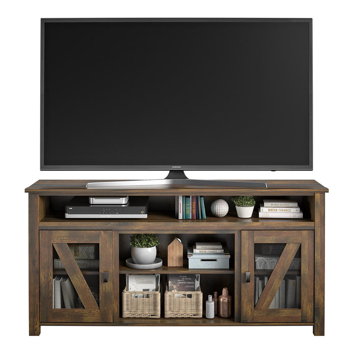 TV Stand with Multiple Shelves - Rustic