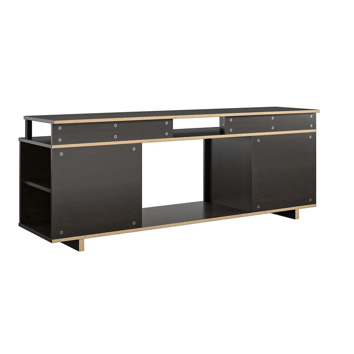 Mason TV Stand with 4 Open Shelves -  Espresso