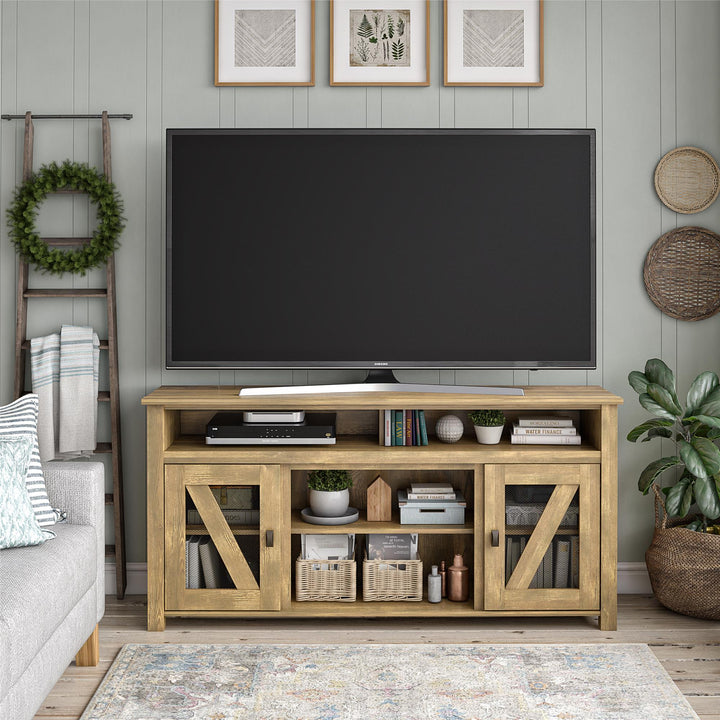 fireplace tv stand 60 inch - Natural