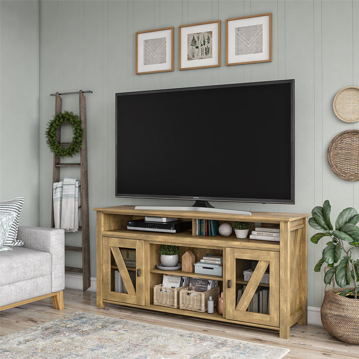 Entertainment Center for 60 Inch TVs - Natural