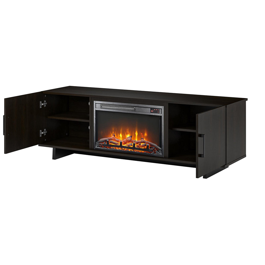Southlander TV Stand with Fireplace for TVs up to 60 Inches  -  Espresso