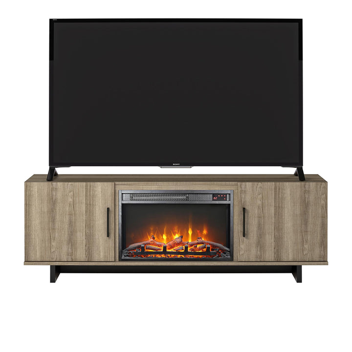 60-inch TV fireplace combo -  Golden Oak