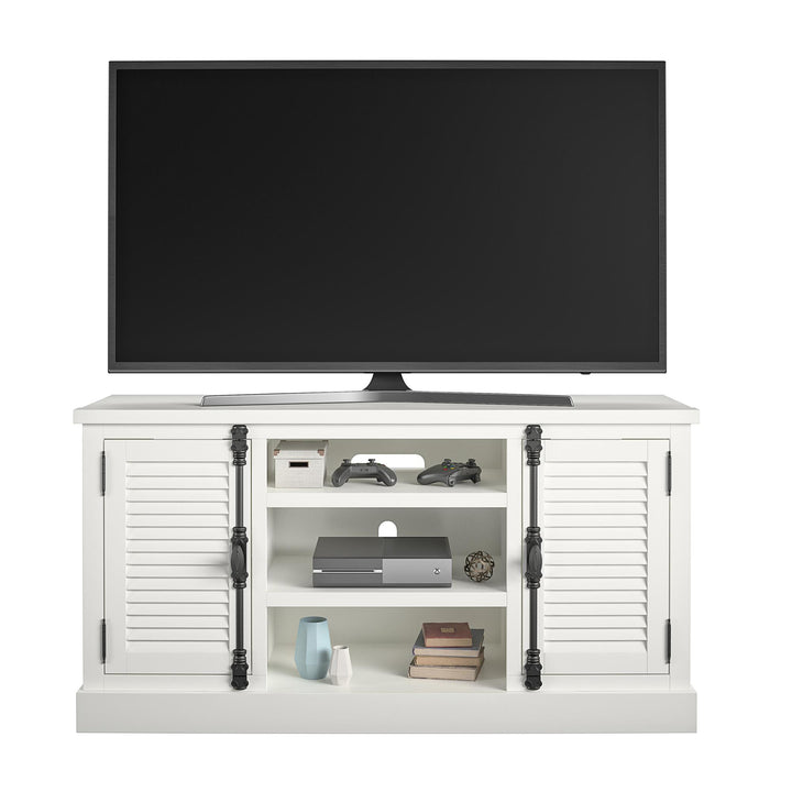 Vintage look TV unit -  White