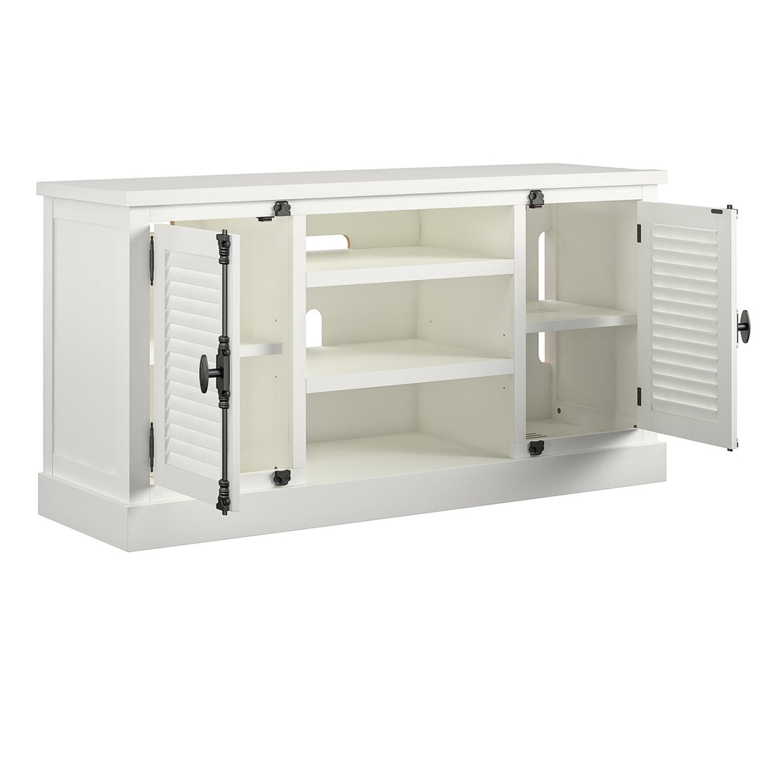 Sienna louvered TV storage -  White