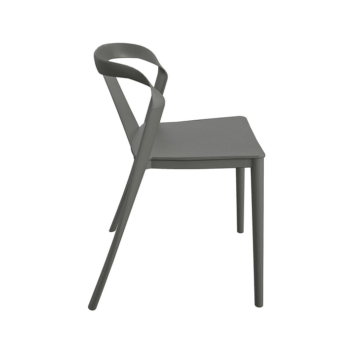 Curved Back Patio Chairs - Graphite
