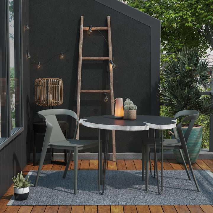 Indoor/Outdoor Dining Chair Set - Graphite