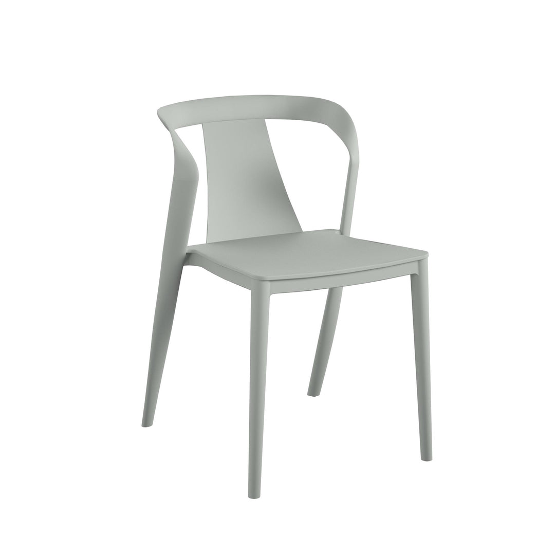 2-Pack Outdoor Dining Chairs - Fog Gray