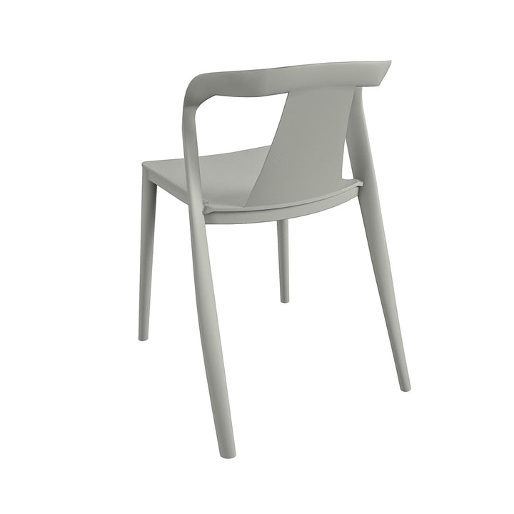 Curved Back Patio Chairs - Fog Gray