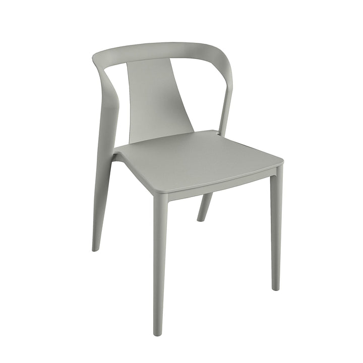 Weatherproof Curved Arm Chairs - Fog Gray