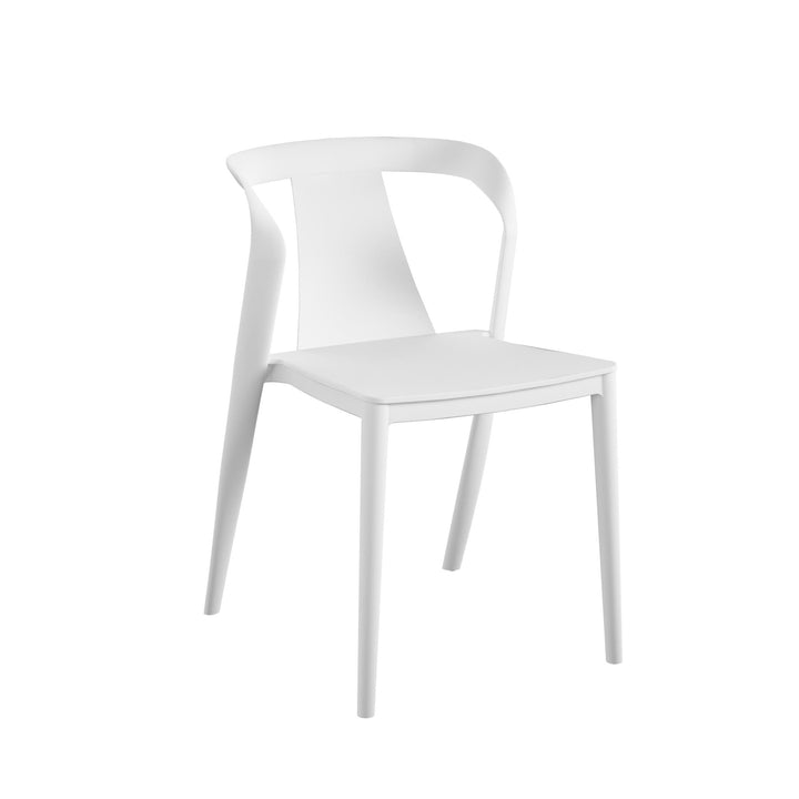 Curved Back Patio Chairs - White